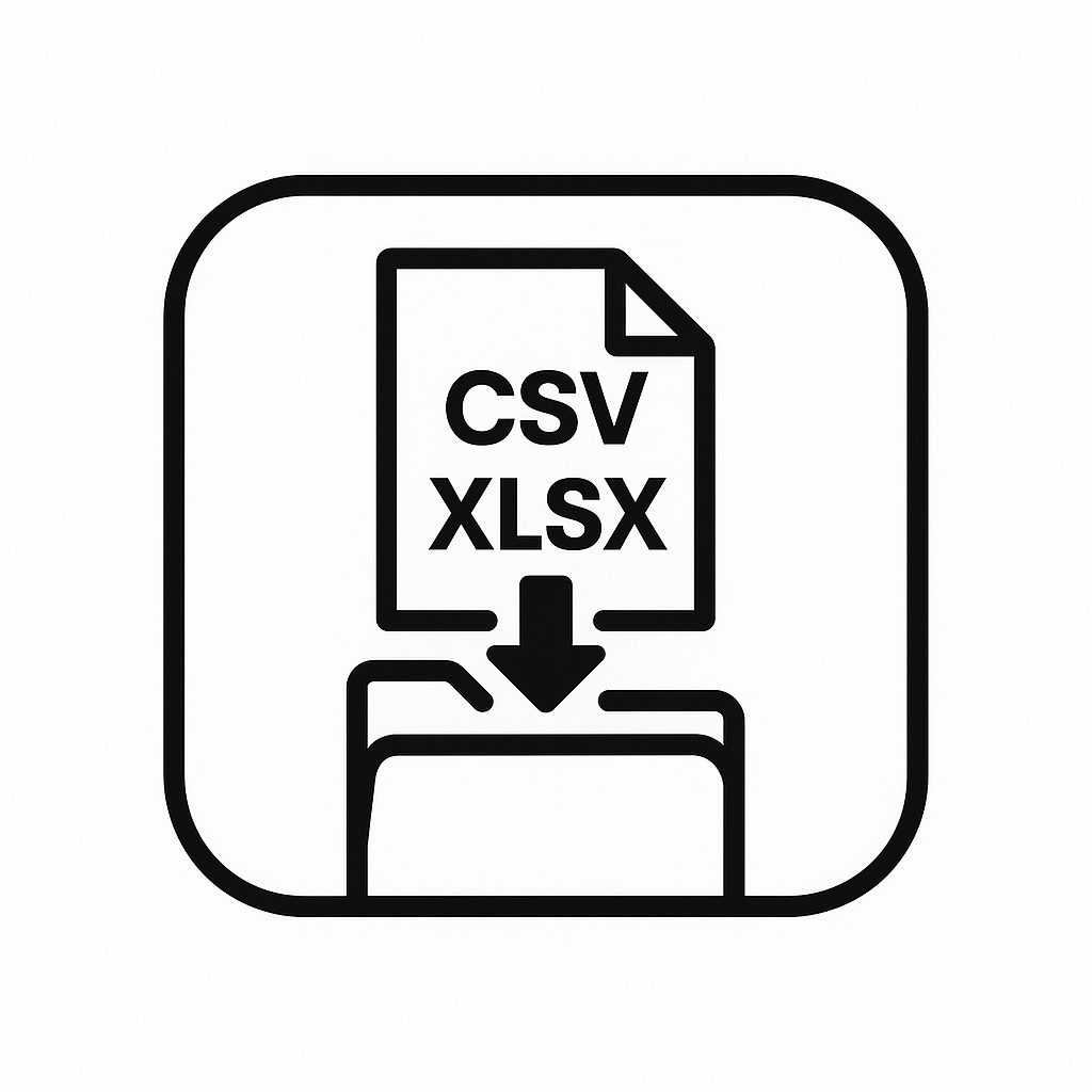 Экспорт в CSV/XLSX